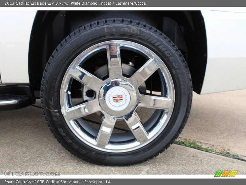 White Diamond Tricoat / Cashmere/Cocoa 2013 Cadillac Escalade ESV Luxury