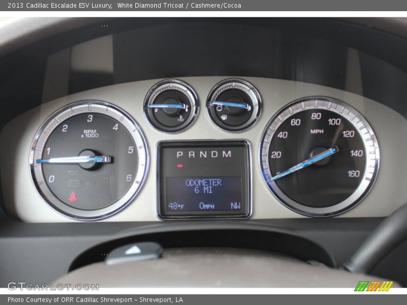 White Diamond Tricoat / Cashmere/Cocoa 2013 Cadillac Escalade ESV Luxury