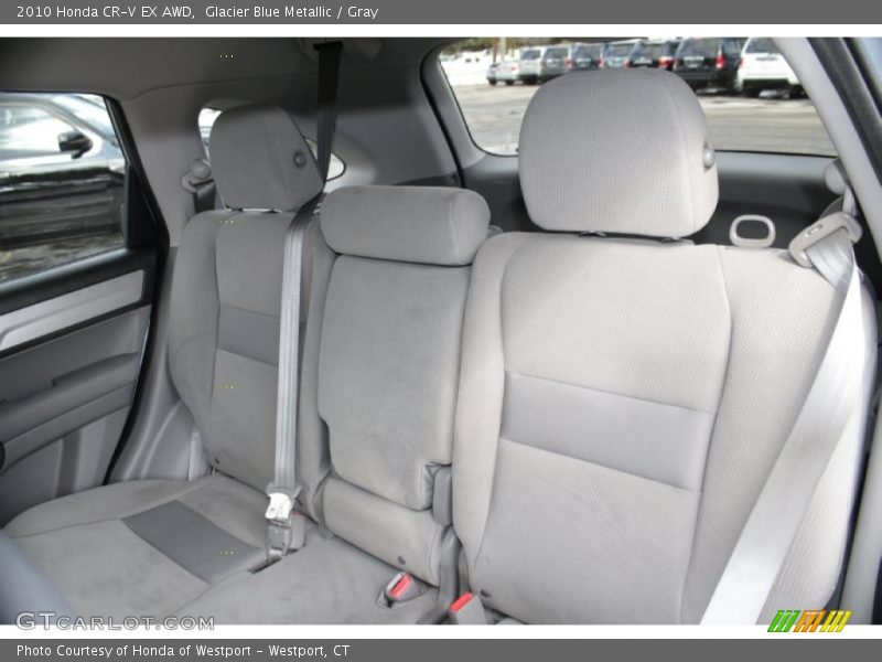 Glacier Blue Metallic / Gray 2010 Honda CR-V EX AWD