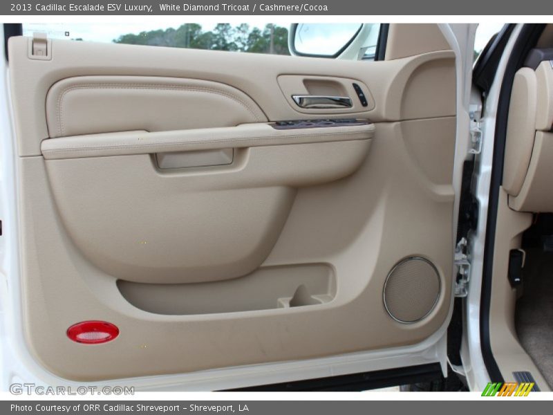White Diamond Tricoat / Cashmere/Cocoa 2013 Cadillac Escalade ESV Luxury