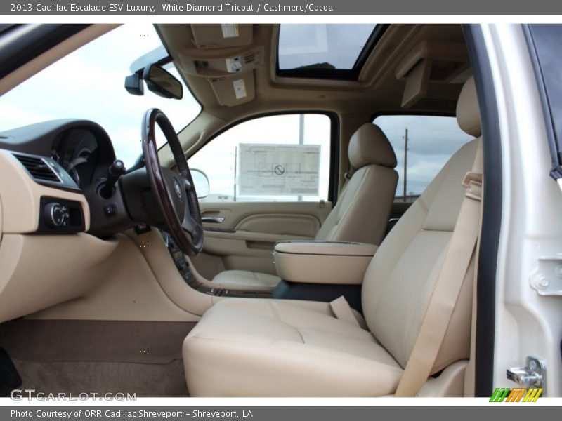 White Diamond Tricoat / Cashmere/Cocoa 2013 Cadillac Escalade ESV Luxury