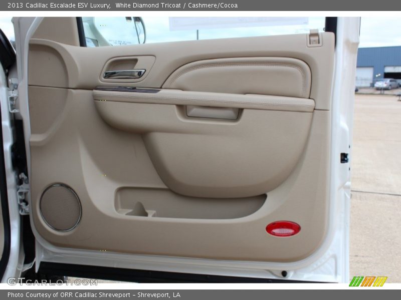 White Diamond Tricoat / Cashmere/Cocoa 2013 Cadillac Escalade ESV Luxury