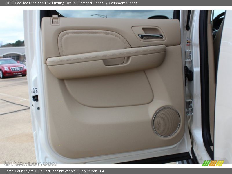 White Diamond Tricoat / Cashmere/Cocoa 2013 Cadillac Escalade ESV Luxury