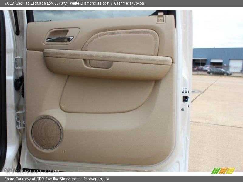 White Diamond Tricoat / Cashmere/Cocoa 2013 Cadillac Escalade ESV Luxury