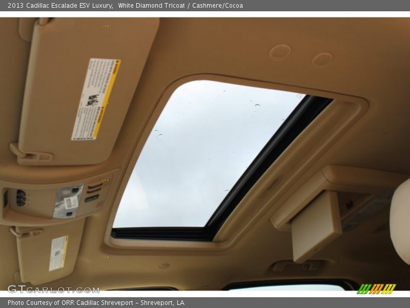 White Diamond Tricoat / Cashmere/Cocoa 2013 Cadillac Escalade ESV Luxury