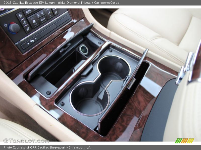 White Diamond Tricoat / Cashmere/Cocoa 2013 Cadillac Escalade ESV Luxury