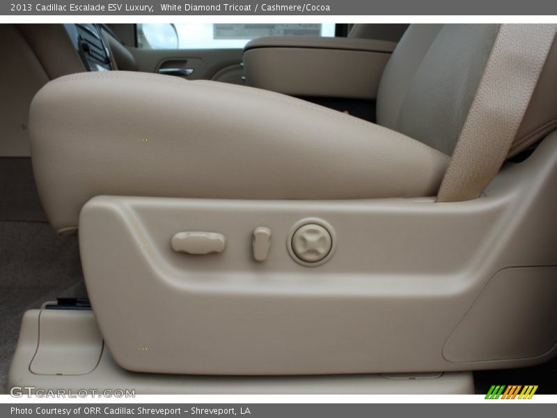 White Diamond Tricoat / Cashmere/Cocoa 2013 Cadillac Escalade ESV Luxury