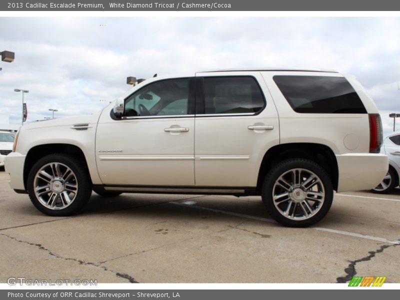 White Diamond Tricoat / Cashmere/Cocoa 2013 Cadillac Escalade Premium