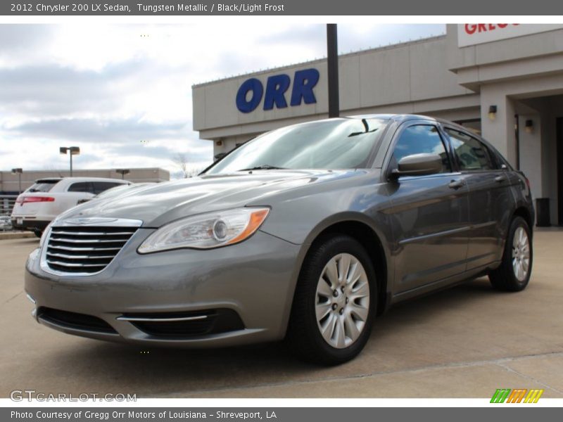 Tungsten Metallic / Black/Light Frost 2012 Chrysler 200 LX Sedan