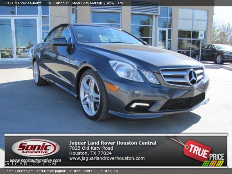 Steel Grey Metallic / Ash/Black 2011 Mercedes-Benz E 550 Cabriolet