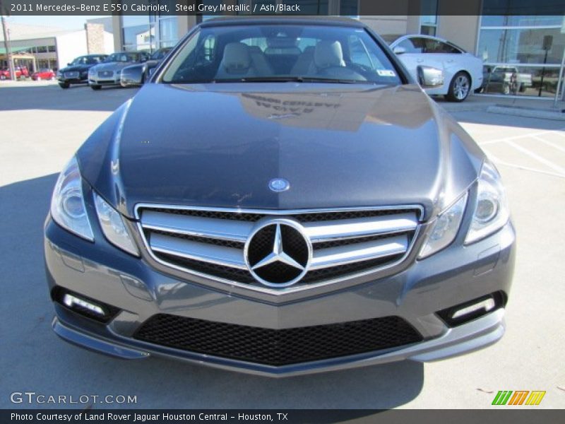 Steel Grey Metallic / Ash/Black 2011 Mercedes-Benz E 550 Cabriolet