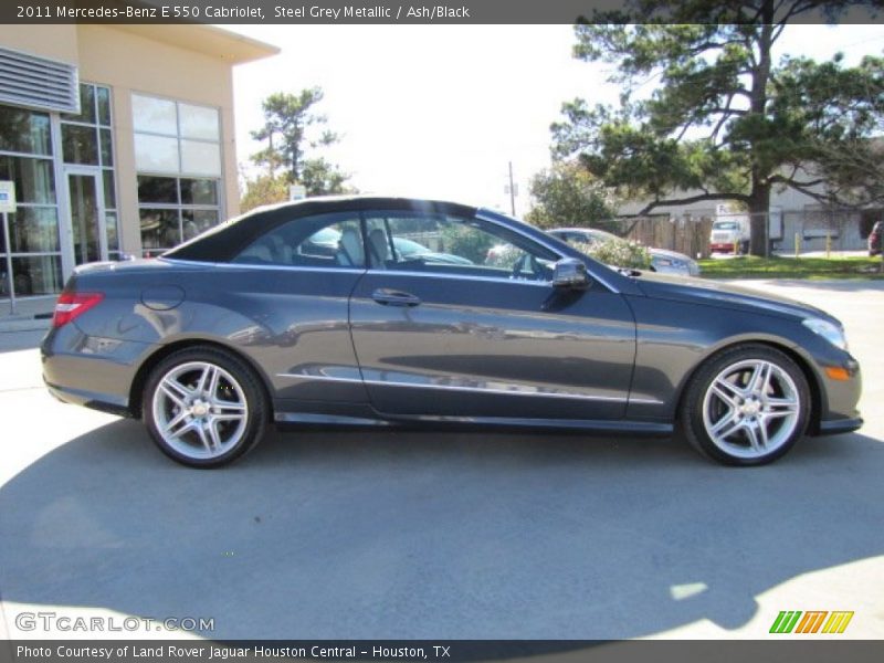 Steel Grey Metallic / Ash/Black 2011 Mercedes-Benz E 550 Cabriolet