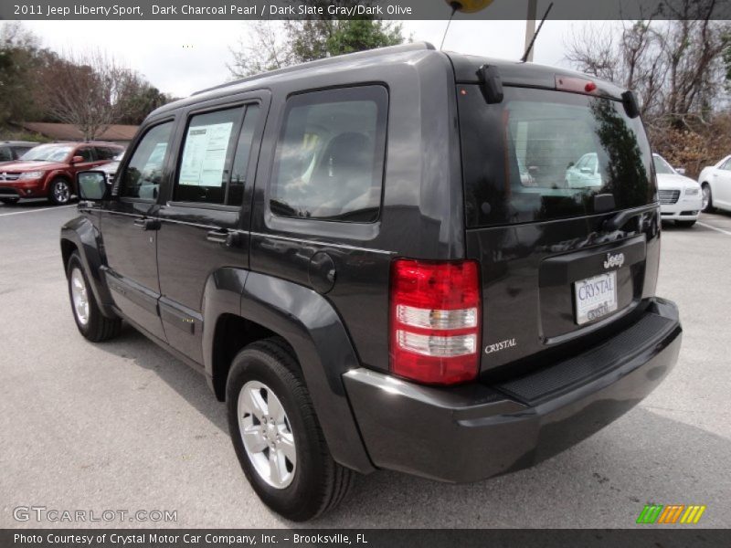 Dark Charcoal Pearl / Dark Slate Gray/Dark Olive 2011 Jeep Liberty Sport