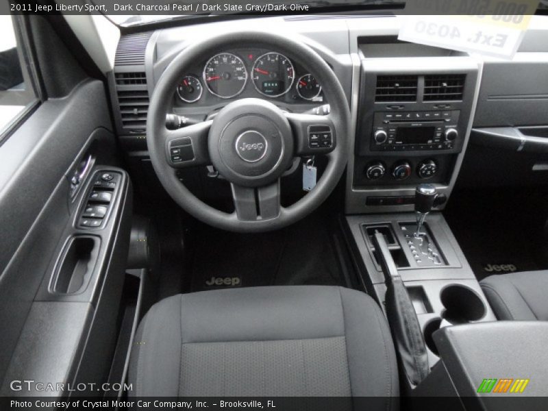 Dark Charcoal Pearl / Dark Slate Gray/Dark Olive 2011 Jeep Liberty Sport