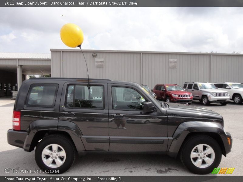 Dark Charcoal Pearl / Dark Slate Gray/Dark Olive 2011 Jeep Liberty Sport