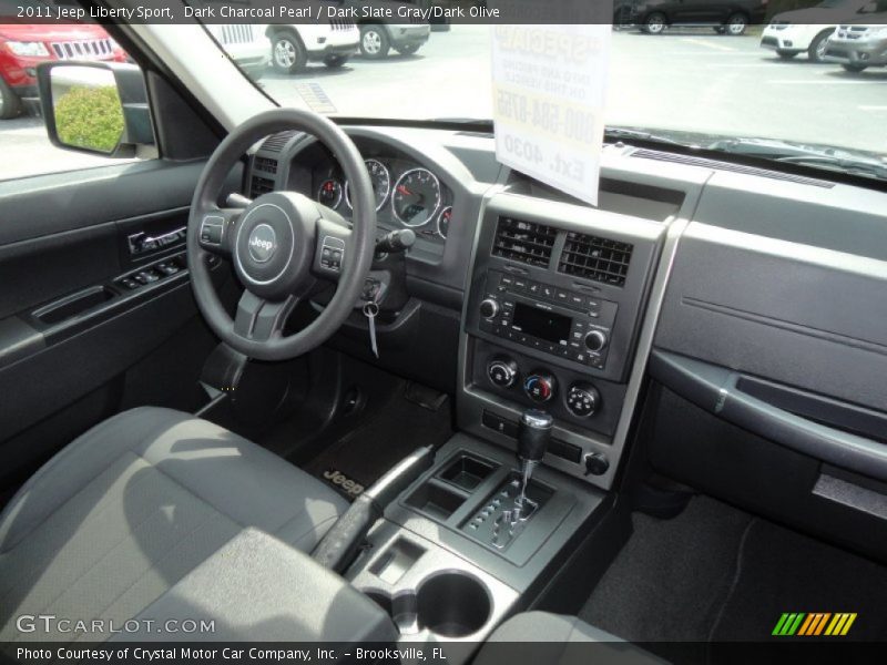Dark Charcoal Pearl / Dark Slate Gray/Dark Olive 2011 Jeep Liberty Sport