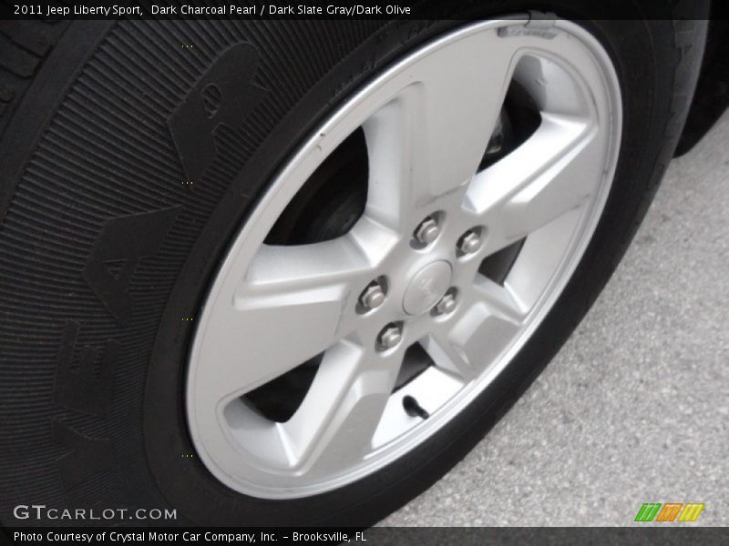 Dark Charcoal Pearl / Dark Slate Gray/Dark Olive 2011 Jeep Liberty Sport