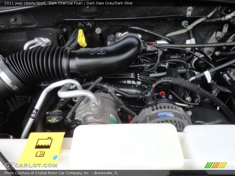 Dark Charcoal Pearl / Dark Slate Gray/Dark Olive 2011 Jeep Liberty Sport