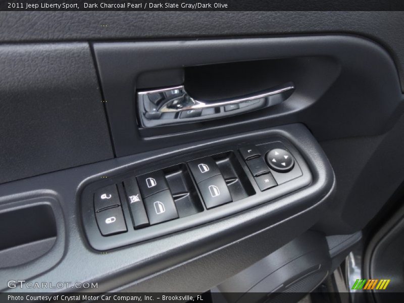 Dark Charcoal Pearl / Dark Slate Gray/Dark Olive 2011 Jeep Liberty Sport