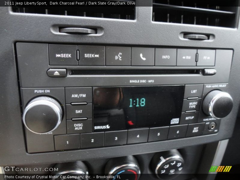 Dark Charcoal Pearl / Dark Slate Gray/Dark Olive 2011 Jeep Liberty Sport