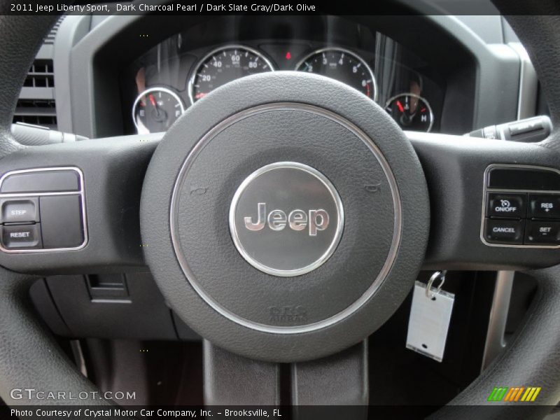 Dark Charcoal Pearl / Dark Slate Gray/Dark Olive 2011 Jeep Liberty Sport