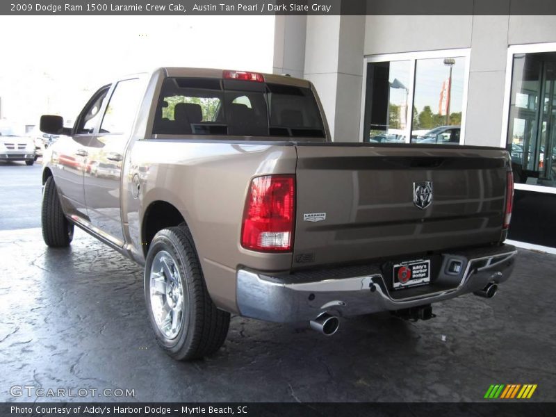 Austin Tan Pearl / Dark Slate Gray 2009 Dodge Ram 1500 Laramie Crew Cab