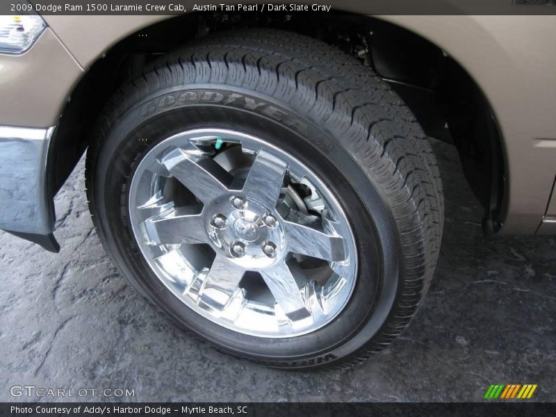 Austin Tan Pearl / Dark Slate Gray 2009 Dodge Ram 1500 Laramie Crew Cab