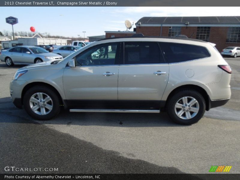 Champagne Silver Metallic / Ebony 2013 Chevrolet Traverse LT