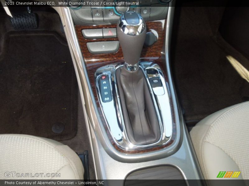 White Diamond Tricoat / Cocoa/Light Neutral 2013 Chevrolet Malibu ECO