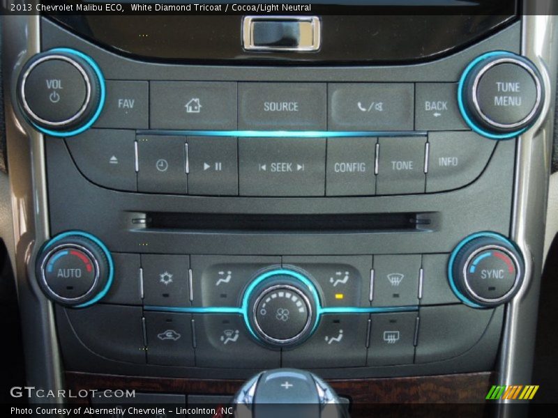 White Diamond Tricoat / Cocoa/Light Neutral 2013 Chevrolet Malibu ECO