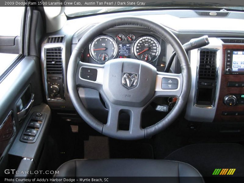 Austin Tan Pearl / Dark Slate Gray 2009 Dodge Ram 1500 Laramie Crew Cab