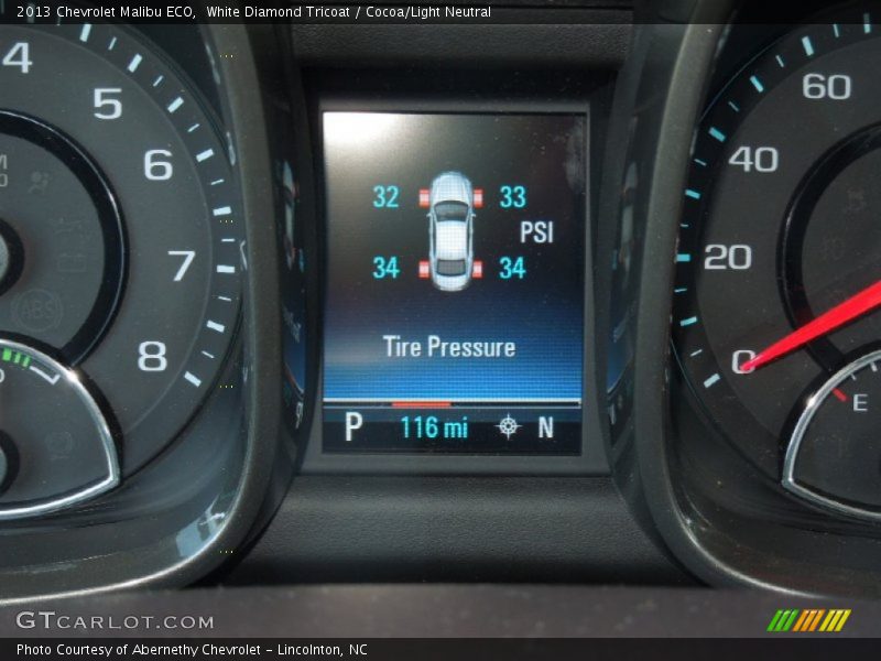White Diamond Tricoat / Cocoa/Light Neutral 2013 Chevrolet Malibu ECO