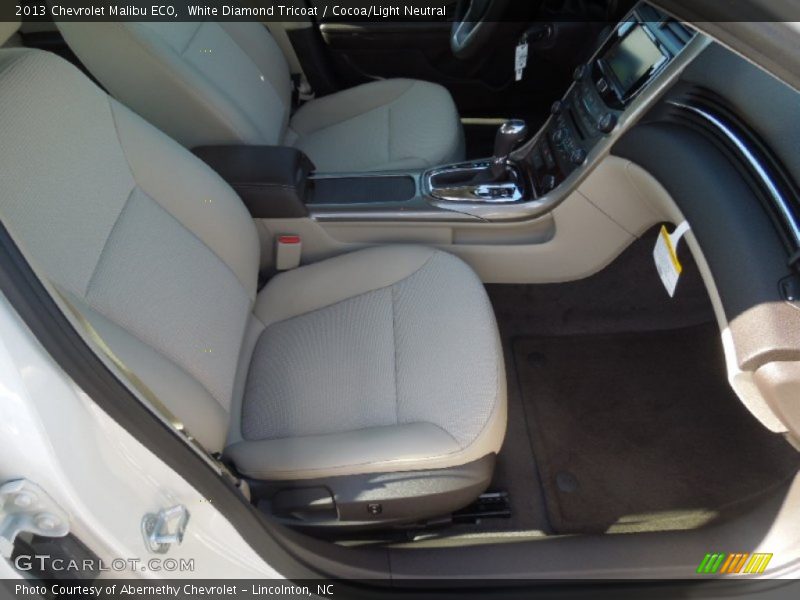White Diamond Tricoat / Cocoa/Light Neutral 2013 Chevrolet Malibu ECO