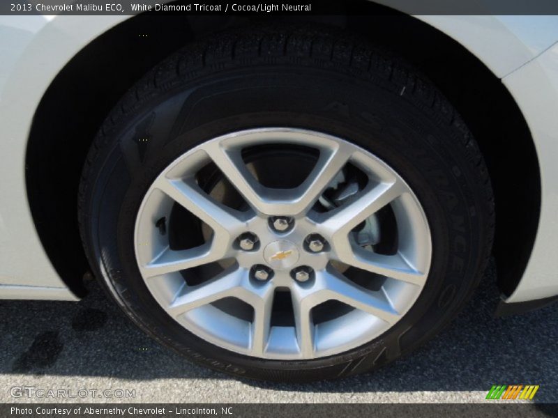 White Diamond Tricoat / Cocoa/Light Neutral 2013 Chevrolet Malibu ECO