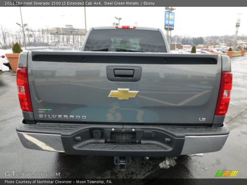 Steel Green Metallic / Ebony 2011 Chevrolet Silverado 1500 LS Extended Cab 4x4