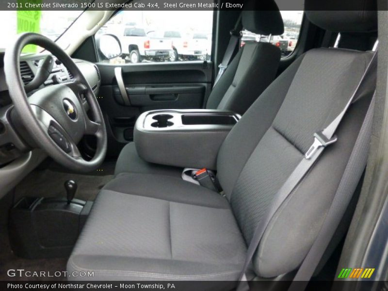 Steel Green Metallic / Ebony 2011 Chevrolet Silverado 1500 LS Extended Cab 4x4