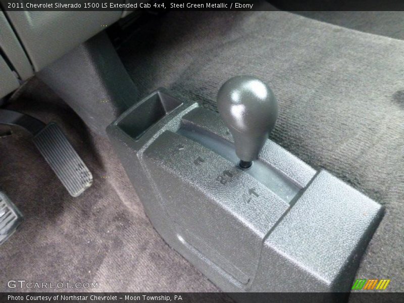 Steel Green Metallic / Ebony 2011 Chevrolet Silverado 1500 LS Extended Cab 4x4