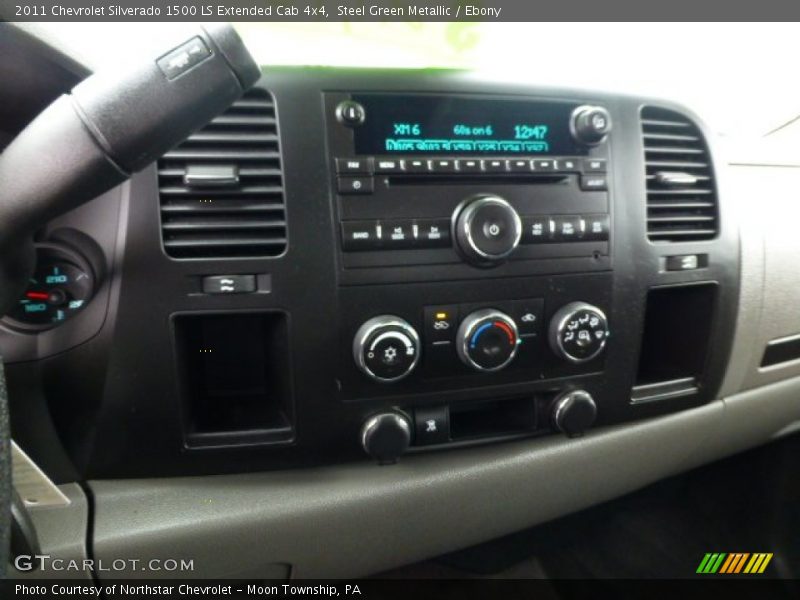 Steel Green Metallic / Ebony 2011 Chevrolet Silverado 1500 LS Extended Cab 4x4