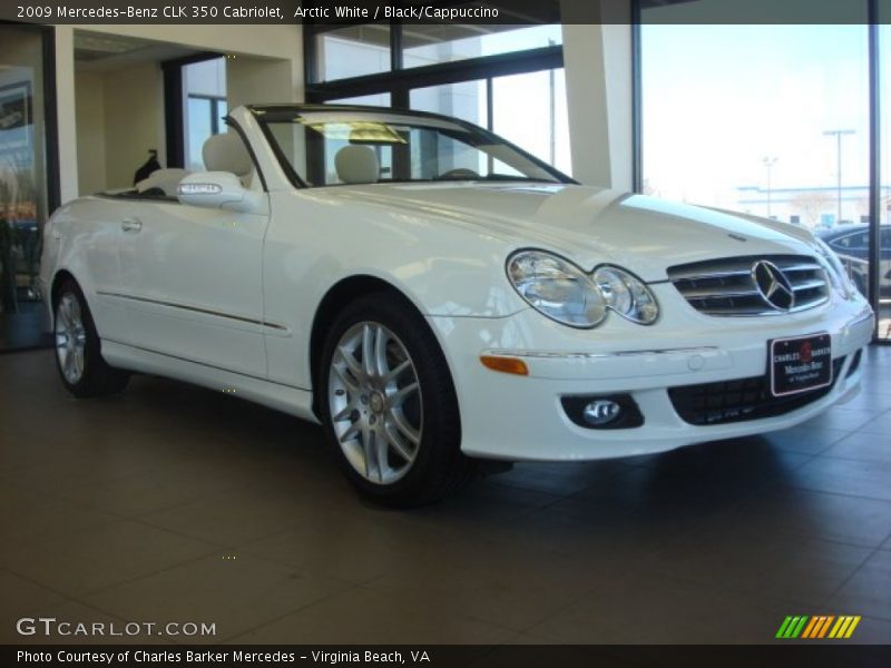 Arctic White / Black/Cappuccino 2009 Mercedes-Benz CLK 350 Cabriolet