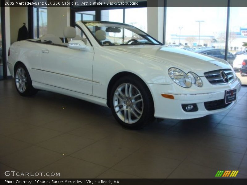 Arctic White / Black/Cappuccino 2009 Mercedes-Benz CLK 350 Cabriolet