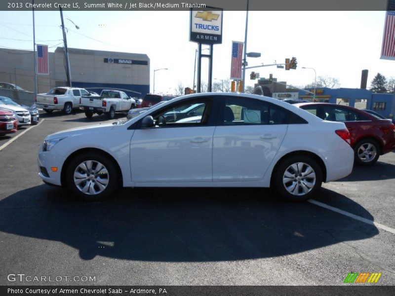 Summit White / Jet Black/Medium Titanium 2013 Chevrolet Cruze LS