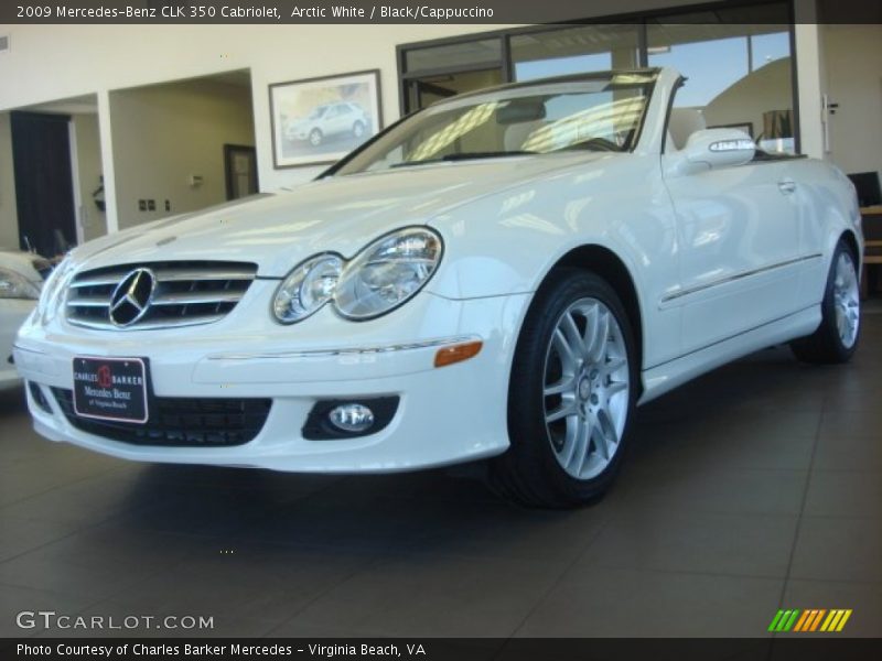Arctic White / Black/Cappuccino 2009 Mercedes-Benz CLK 350 Cabriolet