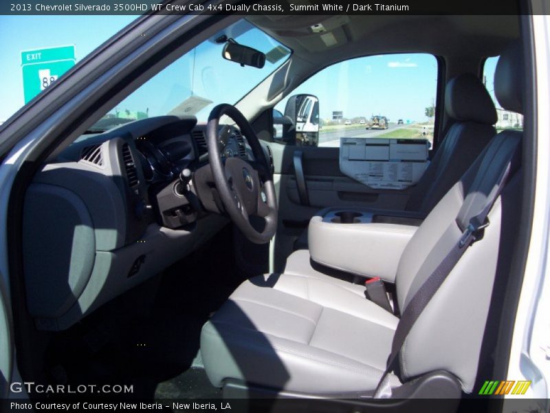 Summit White / Dark Titanium 2013 Chevrolet Silverado 3500HD WT Crew Cab 4x4 Dually Chassis