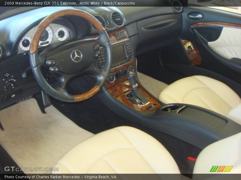 Arctic White / Black/Cappuccino 2009 Mercedes-Benz CLK 350 Cabriolet