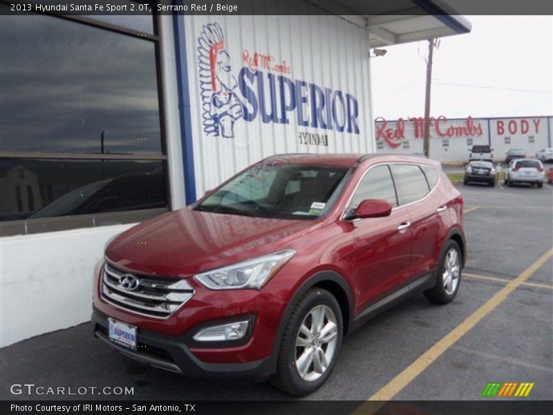Serrano Red / Beige 2013 Hyundai Santa Fe Sport 2.0T