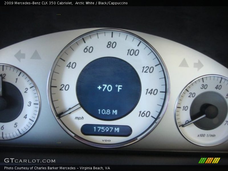 Arctic White / Black/Cappuccino 2009 Mercedes-Benz CLK 350 Cabriolet
