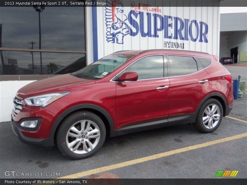 Serrano Red / Beige 2013 Hyundai Santa Fe Sport 2.0T