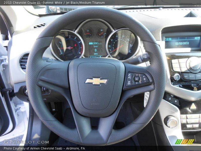 Summit White / Jet Black/Medium Titanium 2013 Chevrolet Cruze LS