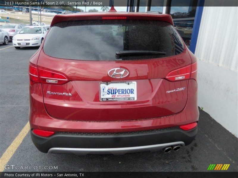Serrano Red / Beige 2013 Hyundai Santa Fe Sport 2.0T