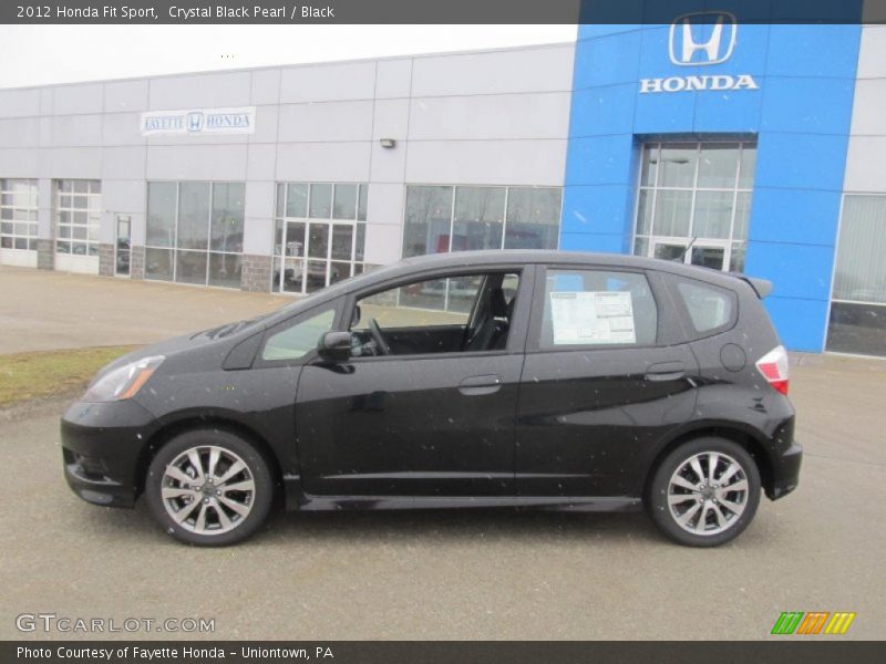 Crystal Black Pearl / Black 2012 Honda Fit Sport